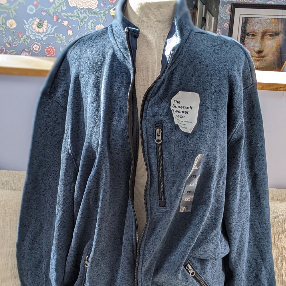 Fleece zip up in blue XXL. Sonoma brand from Kohl's.